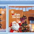 thumbnail image 5 of SDJMa 1 Sheet Christmas Window Clings Stickers, Reusable Happy New Year Snowflake Santa Claus Self Adhesive Window Decals for Indoor Outdoor Xmas Holiday Home Decor, 5 of 6