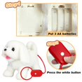thumbnail image 5 of Peluche Easfan Walking White Dog con mando a distancia de 20 cm, 5 of 5