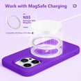 thumbnail image 3 of for iPhone 14 Pro Max Case Silicone, Compatible with MagSafe, with 2X Screen Protector + 2X Camera Lens Protector, Liquid Silicone Shockproof Protective iPhone 14 ProMax Case, Neon Purple, 3 of 16