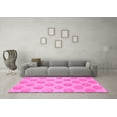 thumbnail image 3 of Ahgly Company Indoor Round Solid Pink Modern Area Rugs, 6' Round, 3 of 4