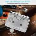 thumbnail image 4 of Reproductor De Casete, Convertidor De Casete A MP3, Rebobinado Automático, Cancelación De Ruido USB Con Conector Para Auriculares De 3,5 Mm Para Computadora Portátil, 4 of 7