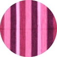 thumbnail image 1 of Ahgly Company Indoor Round Abstract Pink Modern Area Rugs, 6' Round, 1 of 4