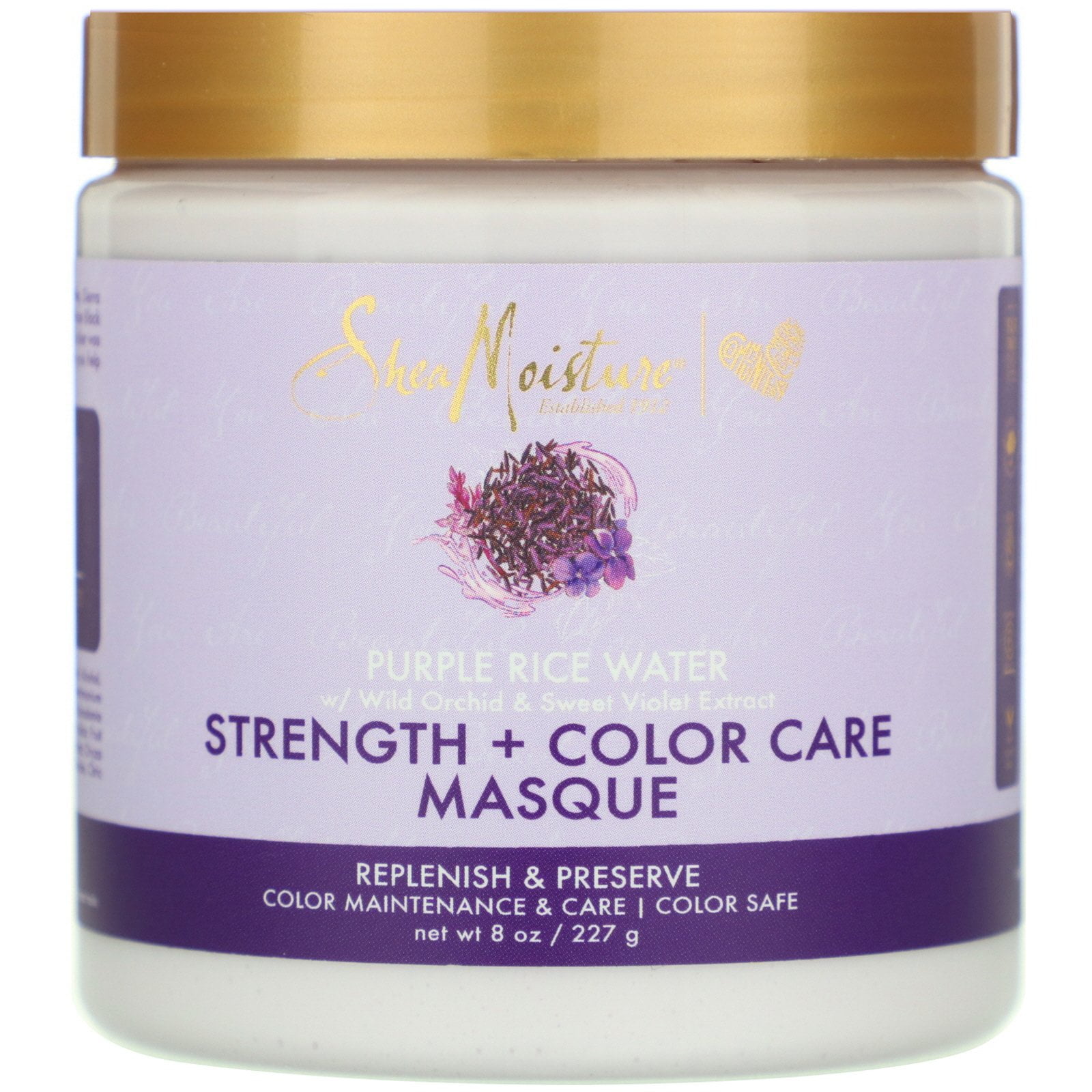 SheaMoisture Purple Rice Water, Strength + Color Care Masque, 8 oz (227