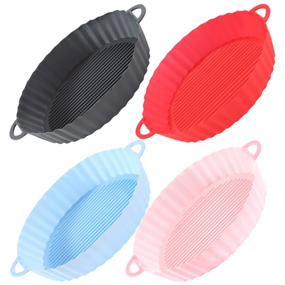 TABLZONE Silicone Baking Liner with Handles Non-Stick Air Fryer Pad 4Pcs