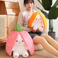 thumbnail image 4 of Conejito de peluche Rvidsgi, juguete de peluche de fresa, naranja, fruta, animal, adorno suave, PP, algodón, conejo de Pascua, muñeca de juguete para niña, regalo de cumpleaños, 4 of 5
