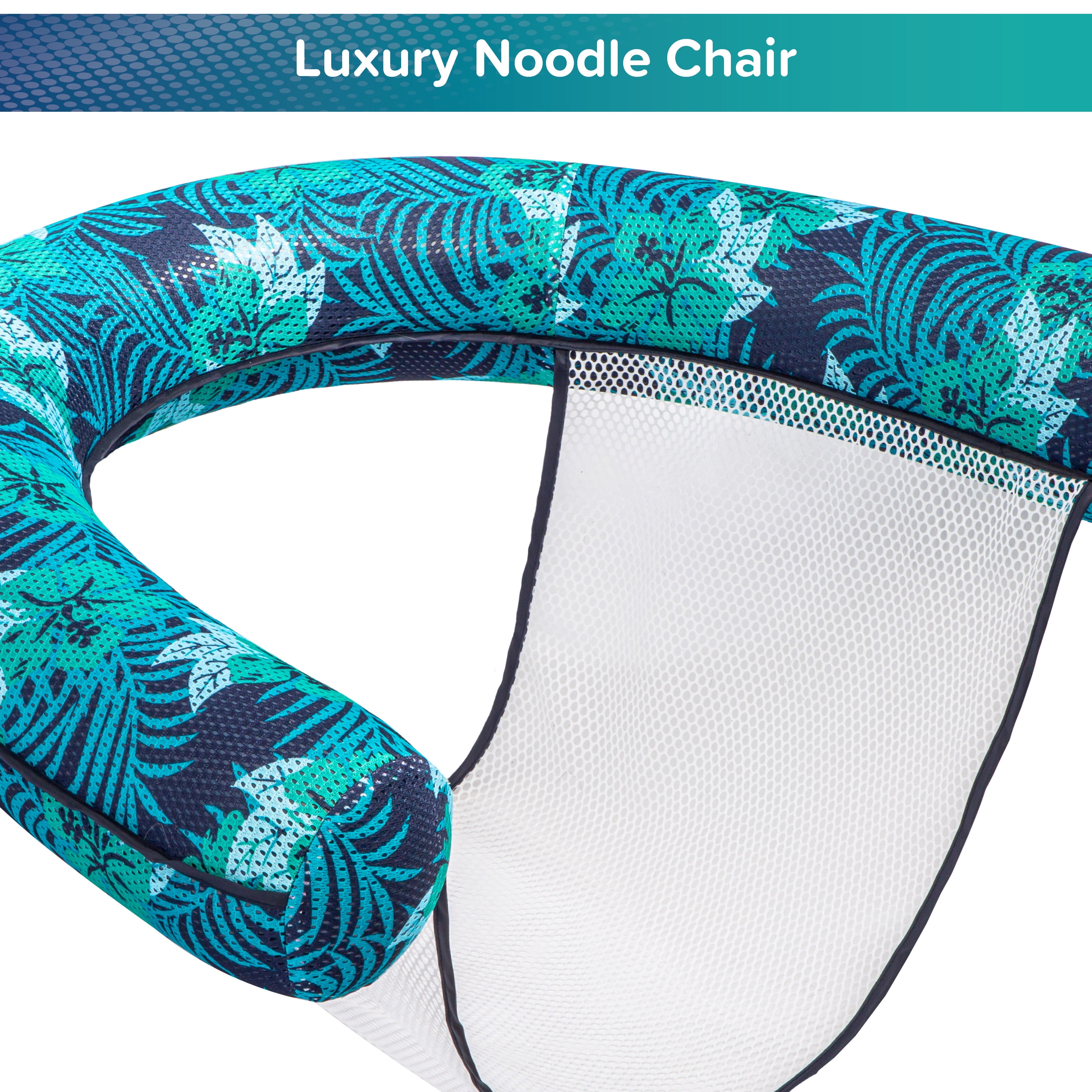 (2 pack) Aqua-Leisure Luxury Noodle Pool Chair, with Soft Cool Weave Mesh Fabric