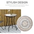 thumbnail image 3 of Mosaic Patio Table, Round Coffee Table with Metal Frame, Garden Furniture for Outdoor, Poolside, Green, 3 of 7