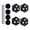 Black, variant on 4pcs Adhesive Small Casters Small Rolling Wheel 360 Degree Rotating for Smooth Movement Of Kitchen Appliances