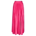 thumbnail image 6 of ClodeEU Women's Pleated Elastic Waist Ankle Length Skirt,Solid Color Casual Flowy Maxi Skirt Hot Pink,Womens Plus S, 6 of 6