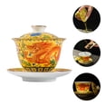 thumbnail image 3 of 1 Set of Tea Cup Home Tea Set Kitchen Ceramic Tea Holder Simple Tea Bowl with Saucer, 3 of 5
