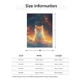 thumbnail image 5 of Sikiie Starry Sky Constellation Cat Cozy Flannel Fleece Throw Blanket: Lightweight & Thick for All Seasons - Perfect for Women, Men, & Kids"60"x50", 5 of 6