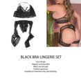 thumbnail image 3 of Conjunto de lencería con sujetador negro sujetador de lencería de encaje transparente pantalones cortos moda romántica para mujer para la noche ANGGREK Otros, 3 of 8