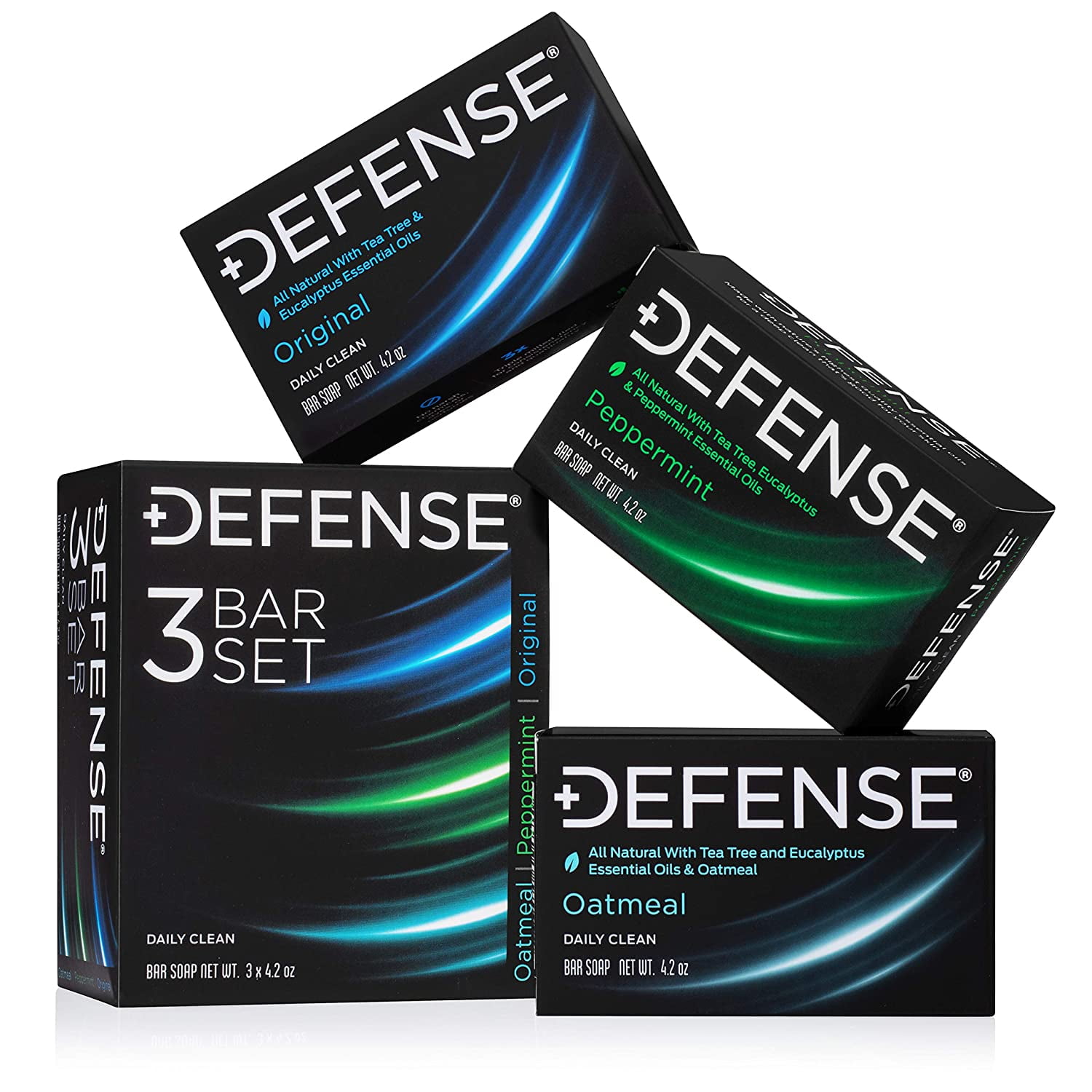 Defense Soap 3 Bar Soap Set - Original, Peppermint, and Oatmeal -  Walmart.com