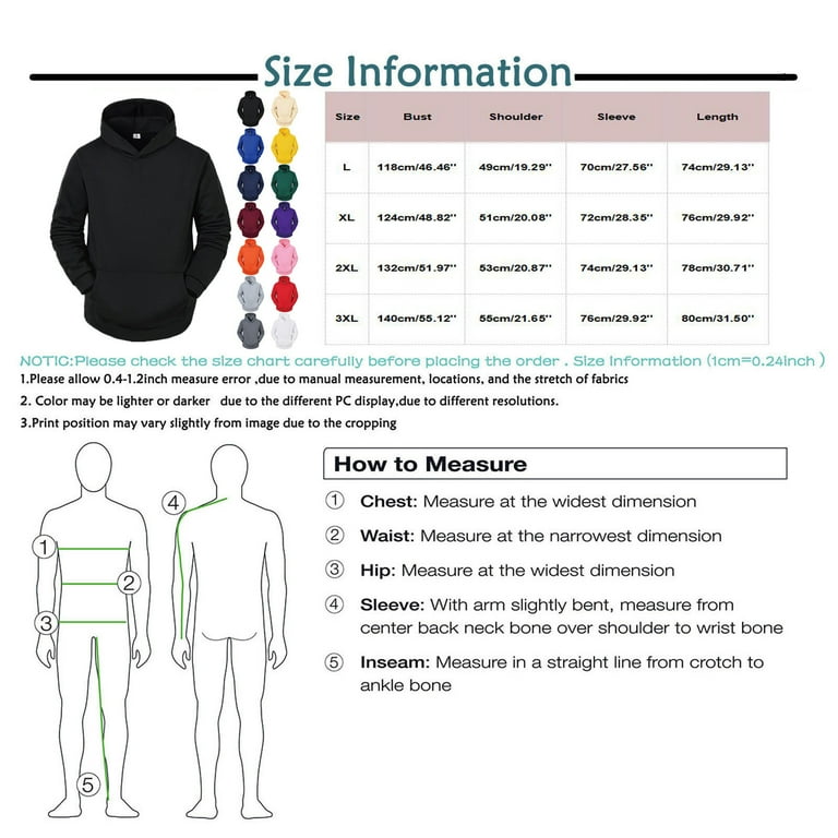 Heavy Blend Hoodie Size Chart For Unisex Hoodies Workout, Men'S