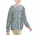 thumbnail image 2 of Xecao Funny Lobsters Print Fishing Shirts for teenager Long Sleeve UV Sun Protection Hoodie with Zipper Outdoor Hiking Shirts-X-Large, 2 of 7