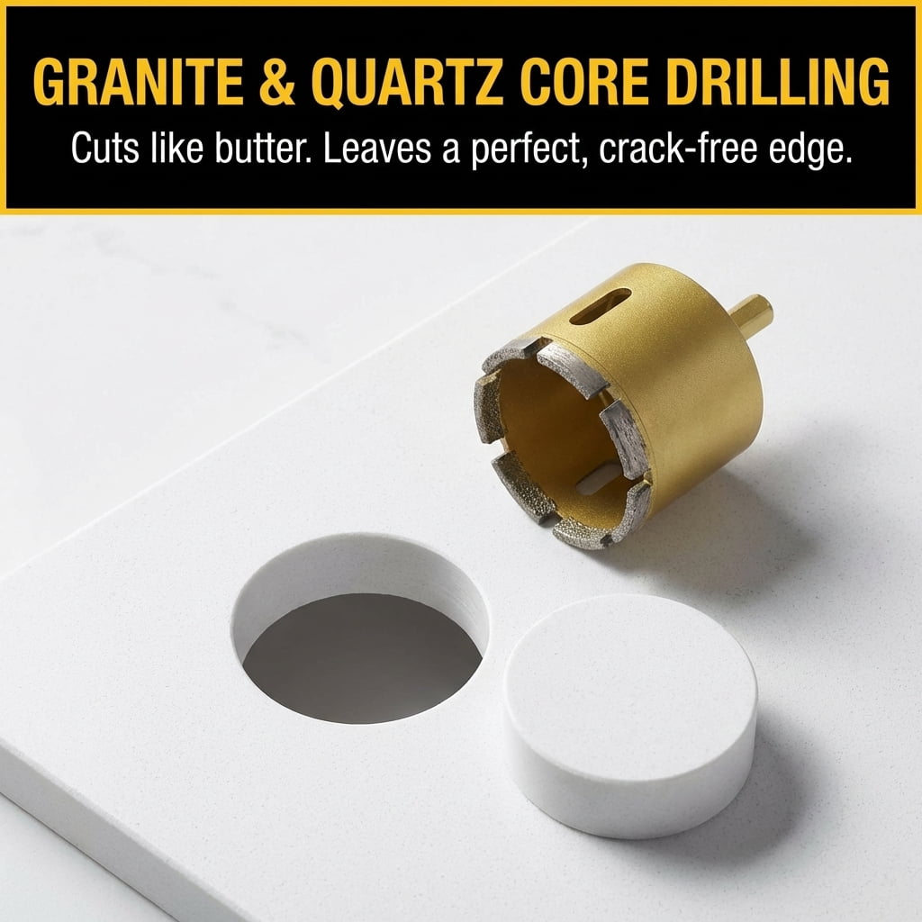 DRILAX  2.5 inch Diamond Core Hole Saw Drill Bit Heavy-Duty for Brick Stucco Concrete Masonry