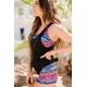 thumbnail image 2 of ABPHQTO Bañador tankini con sujetador deportivo multicolor para mujer con chaleco negro, 2 of 5