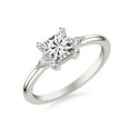 thumbnail image 2 of Golden Jewel 1.9 Ct Princess Cut Moissanite Engagement Ring - 14K White Gold Plated Ring for Her- Women's Prong Set Ring - Perfect Gift for Anniversaries Weddings and Special Occasions, 2 of 3
