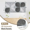 thumbnail image 6 of DOLLAR BOSS 8 Packs Felt Cork Board Tiles, 12" Felt Pin Board Notice Boards, Self Adhesive DIY Bulletin Board Four Leaf Clover Design Pin Board for Home Wall Decor, White Black, 6 of 9