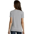 thumbnail image 3 of Hanes Women's V-Neck Graphic T-Shirt, Floral Clusters Placed Message/Light Steel S, 3 of 3