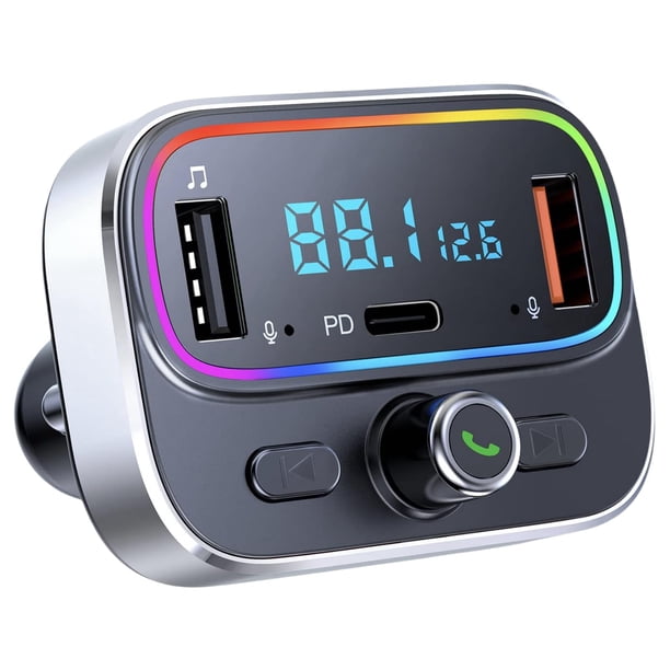Transmisor FM Bluetooth GUANDA para coche con carga rápida de 18 W