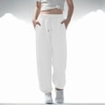 thumbnail image 4 of ATOGUTA Girls' Pants Active Joggers Soft Athletic Sweat Pants for Kids Youth with Pocket Size 3T-14, White, 4 of 6
