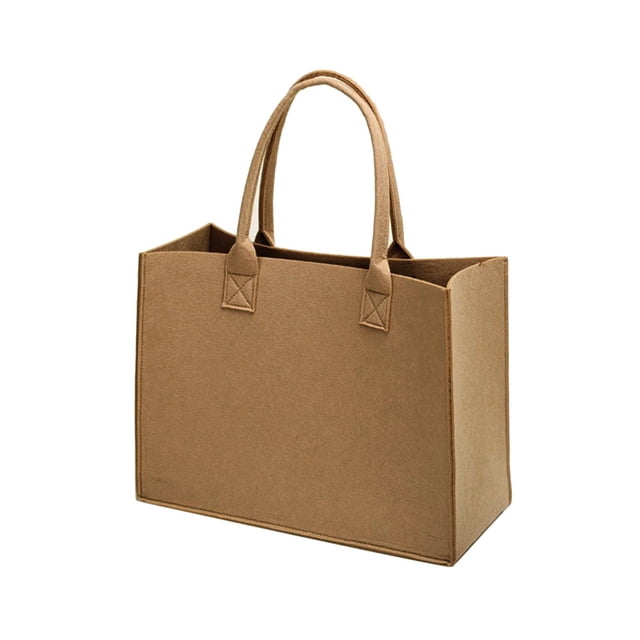 Bolsa de supermercado reutilizable Bolsa engrosada grande con asas multiusos 40x30x15cm jinwen Bolso de fieltro