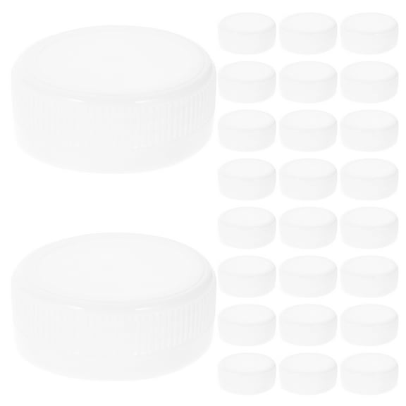MLINS White Plastic Bottle Caps for Crafts and Bottle Use Reusable PE Material 100 Pieces
