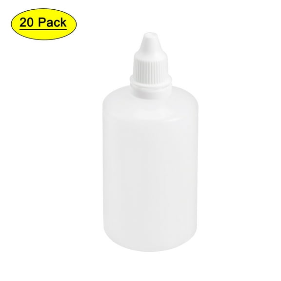 Uxcell 100ml/3.4oz Plastic Small Mouth Empty Squeezable Drop Bottles 20 Count