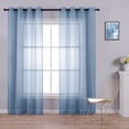 thumbnail image 1 of Koufall Cortinas Azules Polvorientas De 96 Pulgadas De Largo Para Decoración De Sala De Estar, Juego De 2 Paneles Con Ojales, Ventana De Lino Sintético, Semitransparentes, Cortinas Transparentes Azule, 1 of 1