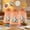 Orange, variant on Easter Bunny Gift Bags (3-Pack) - 11.8x7.8in Linen Drawstring Pouches for Candy, Egg Hunts, Party Favors & Holiday Decor (Blue)