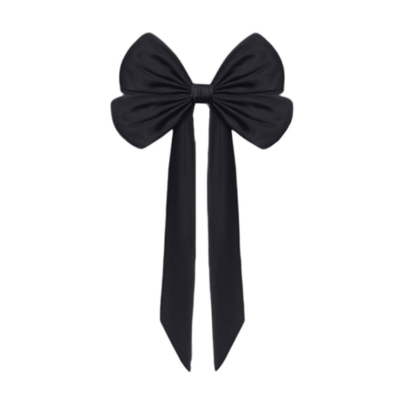 Lilixerw Oversized Valentine Day Satin Bow,40.1x80.3 Inch Large Black Wedding Bow for Christmas Tree Topper,Couple Party Bow Ornament,Indoor Outdoor Decoration