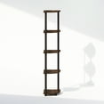 thumbnail image 2 of Furinno Turn-N-Tube 5 Tier Multipurpose Corner Display Rack Shelving Unit, Walnut/Brown, 2 of 6