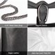 thumbnail image 5 of Bolsa transparente Joryin mujer hombro estadio cadena Negro, 5 of 5