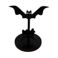 thumbnail image 2 of Linnome Black Wood Halloween Candle Holder Hollow Silhouette Ghost Scarecrow Tea Light Stand Anti Tipping Table Centerpiece Indoor Halloween Party Decor, 2 of 7