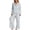 A-Blue483, variant on Womens 2 Piece Pajama Set V Neck Long Sleeve Top And Wide Leg Pants Coffee Croissant Print Home Soft Nightwear