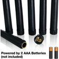 thumbnail image 5 of Black Halloween Flameless Taper Candles with Remote, Battery Powered Flickering LED Candlesticks Set of 10, 5 of 17