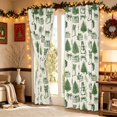 thumbnail image 3 of Manfei Pine Kitchen Curtains Holiday Black Out Curtains Pack of 2 (42x63 Each), 3 of 6