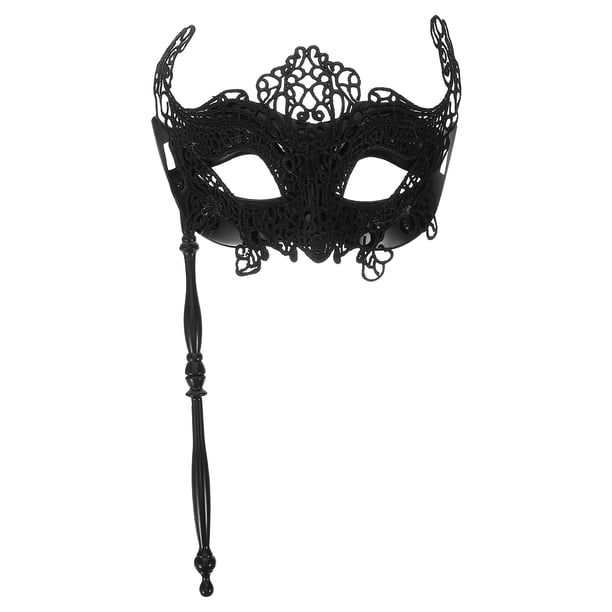 Máscara de cosplay, máscara de mascarada, máscara de fiesta de cosplay de Halloween, máscara de media máscara, máscara de disfraz con palo