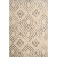 thumbnail image 5 of SAFAVIEH Arizona Webster Geometric Shag Area Rug, Ivory/Grey, 5'1" x 7'6", 5 of 7
