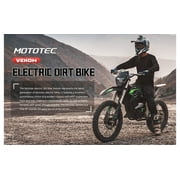 MotoTec Venom 72v 12000w Electric Dirt Bike Black