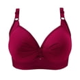 thumbnail image 1 of Ersazi Soutiens-gorge Confortables pour Femmes, Soutien-Gorge Quotidien Grande Taille à Imprimé, Rassemblant, Sans Armatures, en Liquidation, Rouge, 2TG, 1 of 4