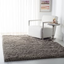 SAFAVIEH Atlantic Kennedy Solid Wool Shag Area Rug, Gray, 8' x 10'