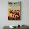 thumbnail image 6 of Freedom Lives Here Serengeti National Park Retro Travel Poster Vintage Inspirational Wall Art Print for Meditation Room Classroom Office Canvas Poster, 6 of 8