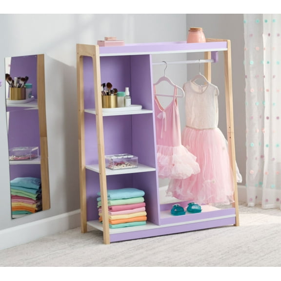 Humble Crew Toddler Dress-Up Closet with Mirror – Pretend Play Storage for Costumes and Accessories