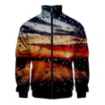 thumbnail image 5 of Chaqueta con estampado 3D de gotas de lluvia para hombre, abrigos de gran tamaño con personalidad moderna, chaquetas con cremallera Harajuku, ropa para niños, 5 of 5