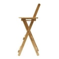 thumbnail image 5 of Folding Bamboo Stool Portable Tall Chair Bar Stool Foldable Porch Kitchen Chair, 5 of 14