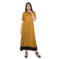 thumbnail image 4 of Moomaya Robe Kurti Tunique Longue Ligne A pour Femmes, Manches au Coude, Kurti Décontractée Imprimée, 4 of 5