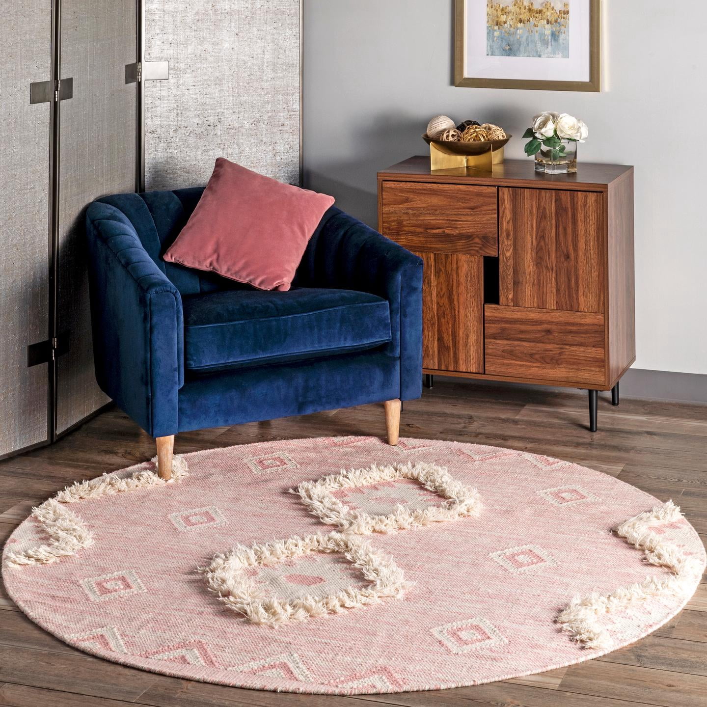 nuLOOM Savannah Moroccan Fringe Area Rug, 6' x 9', Pink