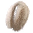 thumbnail image 5 of Women's Faux Fur Collar Scarf, Detachable Winter Fur-Look Neck Wrap, Plush Shawl Collar for Coats and Jackets, Warm Fake Fur Stole for Women, Elegant Evening Wear Accessory Beige, 5 of 5